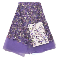 Tissu en dentelle française en tulle perlé en polyester écologique, prix de gros, pour robe de mariée, avec couleurs personnalisées et haute qualité