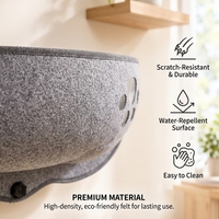 Lit pour chat en feutre de luxe solide et détachable avec ventouses puissantes, hamac et nid suspendus pour fenêtre, perchoir sans fil pour chat
