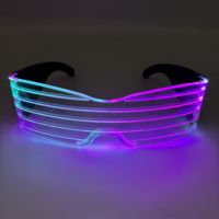 Faltbare Acryl-LED-Brille RGB Farbwechselnd Mehrfarbig Vielseitig Einsetzbar Neuheiten Sofort Lieferbar für Geburtstag Neujahr Halloween