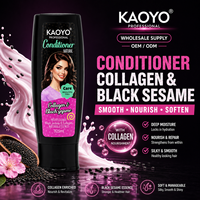 Shampoo au collagène de sésame noir, ensemble de soins capillaires, toucher doux et lisse, salon de beauté pour la vente en gros et l'exportation