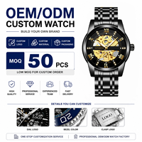Montre mécanique automatique pour homme TEVISE T9005A, cadran squelette personnalisé, bracelet en acier, luxe, affaires, lumineuse, multifonction, OEM ODM