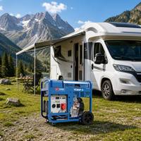 Générateur diesel fiable de 8000 W, YC8GF-3, puissance nominale de 8 kW, puissance maximale de 9 kW, refroidissement par air, type ouvert, générateur diesel avec AVR