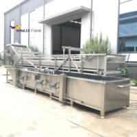 Stoomverwarmingsmachine voor het voorverkoken van groenten en fruit, geschikt voor de verwerking van aardappel, wortel en lotuswortel.