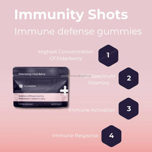 OEM Marque privée Végétalien sans gluten 500 mg Suppléments à l'extrait de sureau Multivitamines aux baies de <span class=keywords><strong>Goji</strong></span> Gummies aux baies de sureau - Product Image 4