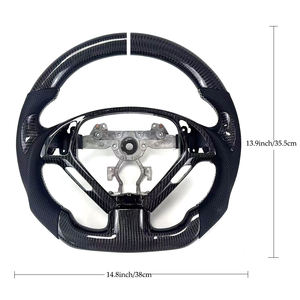 Volant de voiture personnalisé en fibre de carbone pour Infiniti G37 2007-2015, design de style course, expédié depuis l'entrepôt américain - Product Image 6