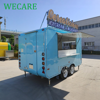 WECARE Foodtruck mobile, cuisine extérieure, bar à café, bar à burgers, bar à barbecue, camion à pizzas, remorque de restauration rapide entièrement équipée
