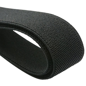 Tùy chỉnh 25mm <span class=keywords><strong>30mm</strong></span> dệt rộng dày Twill ban nhạc đàn hồi băng trong màu đen và trắng Webbing sản phẩm - Product Image 1