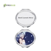 Miroir de Sublimation Prosub Personnalisé, Compact, Pliable, Portable, Double Face, pour Maquillage Cosmétique