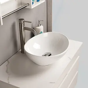 Cuadrado de cerámica 1000mm cuenca lavado suave antorcha estilo moderno 1000mm lavabo con drenaje de cuenca para casa