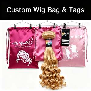 Custom Private Wig Brand Logo Printing Human Hair Extension Packaging Paper Gift Hang Tags And <b>bag</b> for Hair Bundle - Product Image 2