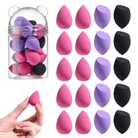 Ensemble de 7 éponges de maquillage Luma Luxury avec pot de rangement, éponges cosmétiques professionnelles et élégantes avec logo personnalisé