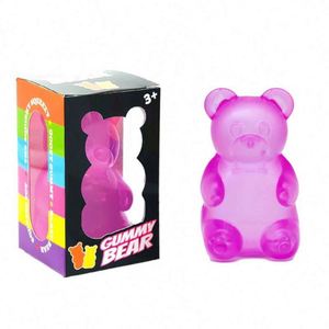 Candy Color TPR <b>Gummy</b> <b>Bear</b> Squishy Toy Slow Rebound Stress Ball-Soft Stretchy Sensory Toy for Office/School/Home - Product Image 4