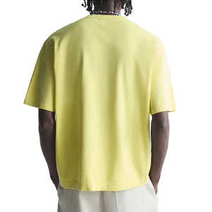 T-shirt unisexe de luxe à épaules tombantes, coupe ample et carrée, 100% coton, grammage lourd, vierge, personnalisable avec logo - Product Image 4