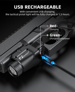 ไฟฉายแบบชาร์จไฟได้สำหรับกิจกรรมกลางแจ้ง EZshoot Tactical พร้อมแหล่งกำเนิดแสง LED 500 ลูเมน โหมดแสงคงที่และโหมดกระพริบ - Product Image 4