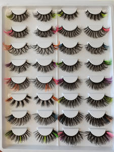 Faux cils de vison 5D avec boîte personnalisable 25mm, vente en gros, paires, ensemble d'emballage en Carton, 50 unités - Product Image 6