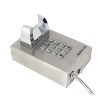 Téléphone de communication scolaire anti-vandalisme avec combiné, pour usage sur campus, avec fonction d'alerte d'appel entrant
