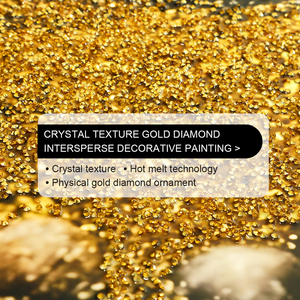 Decorazione per la casa moderna effetto 3D mani operose pittura a olio su tela su misura con pietra epossidica oro cristallo porcellana - Product Image 4