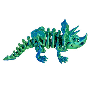 Figurine de dinosaure Triceratops imprimée en 3D, entièrement articulée, avec articulations mobiles, pose libre, figurine d'action pour enfants, décoration et cadeau - Product Image 5