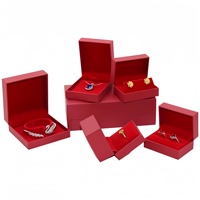 Boîtes rigides carrées roses personnalisées de luxe pour mariage, réutilisables, imperméables, écologiques, haut de gamme, en papier, pour boucles d'oreilles, bagues, bijoux