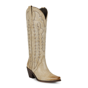 Botas <span class=keywords><strong>Vaqueras</strong></span> Occidentales Personalizadas WETKISS con Efecto Ombré, Botas <span class=keywords><strong>Vaqueras</strong></span> Retro Bordadas para Mujer, Botas Altas hasta la Rodilla con Punta Redonda y Tacón Grueso - Product Image 1