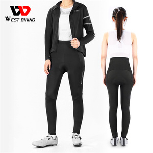 WEST BIKING Pantaloni Professionali da <span class=keywords><strong>Ciclismo</strong></span> per <span class=keywords><strong>Donna</strong></span> e Uomo, Pantaloni Sportivi Casual Neri con Tasche - Product Image 2