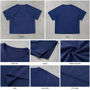 Camisetas OEM para Hombre Personalizadas, Camisetas Azules Lisas para Hombre, Camisetas Deportivas Italianas de Alta Calidad para Hombre, Camisetas de Algodón - Product Image 2