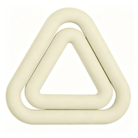 Anneau de musculation triangulaire en fer recouvert de silicone, haltère portable pour le yoga, le Pilates et l'entraînement à domicile