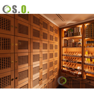 Humidor para Cigarros con Acabado en Cerezo Personalizado, <span class=keywords><strong>Vitrina</strong></span> con Cajones <span class=keywords><strong>de</strong></span> Madera <span class=keywords><strong>de</strong></span> <span class=keywords><strong>Cedro</strong></span> Español para Tienda <span class=keywords><strong>de</strong></span> Cigarrillos - Product Image 2