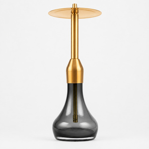 Cachimba Premium de Acero Inoxidable V2A con Base de Vidrio Grueso, Difusor Ajustable de 50cm, Manguera Única, para Lounge Bar, OEM - Product Image 6
