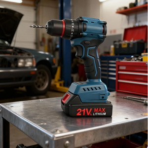 21V Cordless Impact Drill <b>Set</b> With 2 Batteries Charger 100Nm <b>Torque</b> 32mm Drilling Diameter Multi Speed Adjustment - Product Image 3