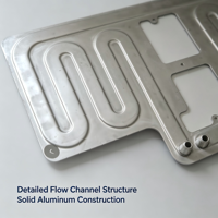 Plaque de refroidissement à eau en aluminium brasé sous vide pour module semi-conducteur de puissance IGBT, dissipateur thermique liquide, conception personnalisée
