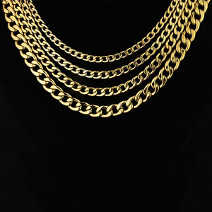 Stainless Steel Cuban Necklace Chunky Chain Unisex Hip Hop Style 304 Steel U Shape Gift Necklace - Product Image 3