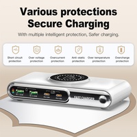 Chargeur de bureau multi-USB intelligent 72W à charge rapide 6 en 1 PD QC 3.0 Station de charge sans fil pour iPhone pour AirPods IWatch