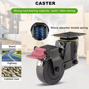 Hersteller preis 3 Zoll/4 Zoll/5 Zoll Absorption Rollen rad Feder belastete stoß dämpfende Rolle - Product Image 3