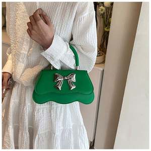 I-0262 Wholesale New Handbag Fashion Woman's Handbags Korean Style Sling Bags for Lady PU Leather <b>Bow</b> Bags - Product Image 3