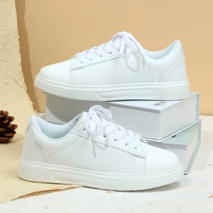 Chaussures de sport décontractées respirantes de grande taille Petites chaussures blanches légères Baskets de marche et de course tendance pour hommes - Product Image 2