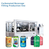 Ligne de production de boissons gazeuses 3 en 1, machine automatique de mise en bouteille, de lavage, de remplissage et de bouchage de jus et de sodas