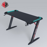 Bureau de jeu moderne en métal YIZHUO avec plateau en fibre de carbone pour l'étude et le bureau, table d'ordinateur pour le gaming