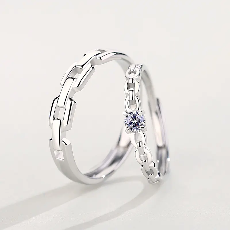 Vana Dây Zircon Phù Hợp Với Vài Đám Cưới Ban Nhạc 925 Sterling Bạc Món Quà Kỷ Niệm Tốt Có Thể Điều Chỉnh Phụ Kiện Đồ Trang Sức Nhẫn