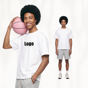 T-shirt basique unisexe décontracté à col rond en coton 245G doux et respirant, couleur unie, avec ourlet côtelé, idéal pour la course et le sport, personnalisable avec votre logo - Product Image 1
