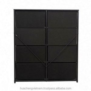 Commode autoportante à 8 tiroirs en acier inoxydable et tissu, organisateur de chambre à coucher au design moderne, vente en gros - Product Image 5