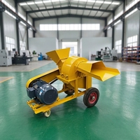 Broyeur à marteaux en bois avec moteur pour la production de sciure de bois de 1 à 10 mm, capacité de 2 T/H, 380 V, utilisé dans la production de briquettes de charbon de bois