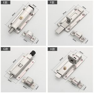 Cerradura de Perno para Puerta de Acero Inoxidable Cdoc, Estilo F E G H, Pestillo para Puerta de Baño, Mecanismo de Resorte Automático - Product Image 5