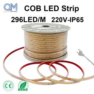 Tira de LED COB AC110V Impermeable IP65, 288 LED/m, Alto Brillo, Sin Puntos Oscuros, Certificación CE RoHS, Rollo de 100m, Cinta de Luz Flexible - Product Image 1