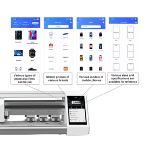 Xách tay không giới hạn tự động thông minh Điện thoại di động bảo vệ màn hình máy cắt phim trở lại Sticker Máy cắt da di động - Product Image 3