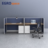EGROspace Bureau de travail moderne et robuste en aluminium et bois, modèles de meubles, cloison, poste de travail de bureau
