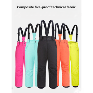 Pantalones de Esquí Impermeables para Niños, Pantalones de <span class=keywords><strong>Nieve</strong></span> Profesionales de Cintura Alta, Ropa de Invierno Térmica a Prueba de Viento para Niños y Niñas - Product Image 4