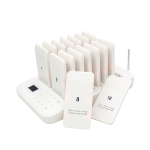 Sistema di Chiamata Wireless per Ospiti CTP302 Bianco, Sistema Pager Coaster con 16 Ricevitori Vibranti, Dispositivo di Chiamata per Caffetterie - Product Image 1