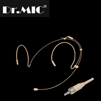 Microphone-casque professionnel mini beige léger en métal XLR pour communication et conférence Sennheiser Body-Pack