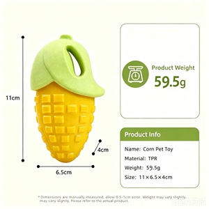 Jouets à mâcher pour chiens en TPR écologiques, résistants aux morsures, en forme d'arachide et de carotte, pour le nettoyage des dents, fournitures durables pour animaux de compagnie - Product Image 6